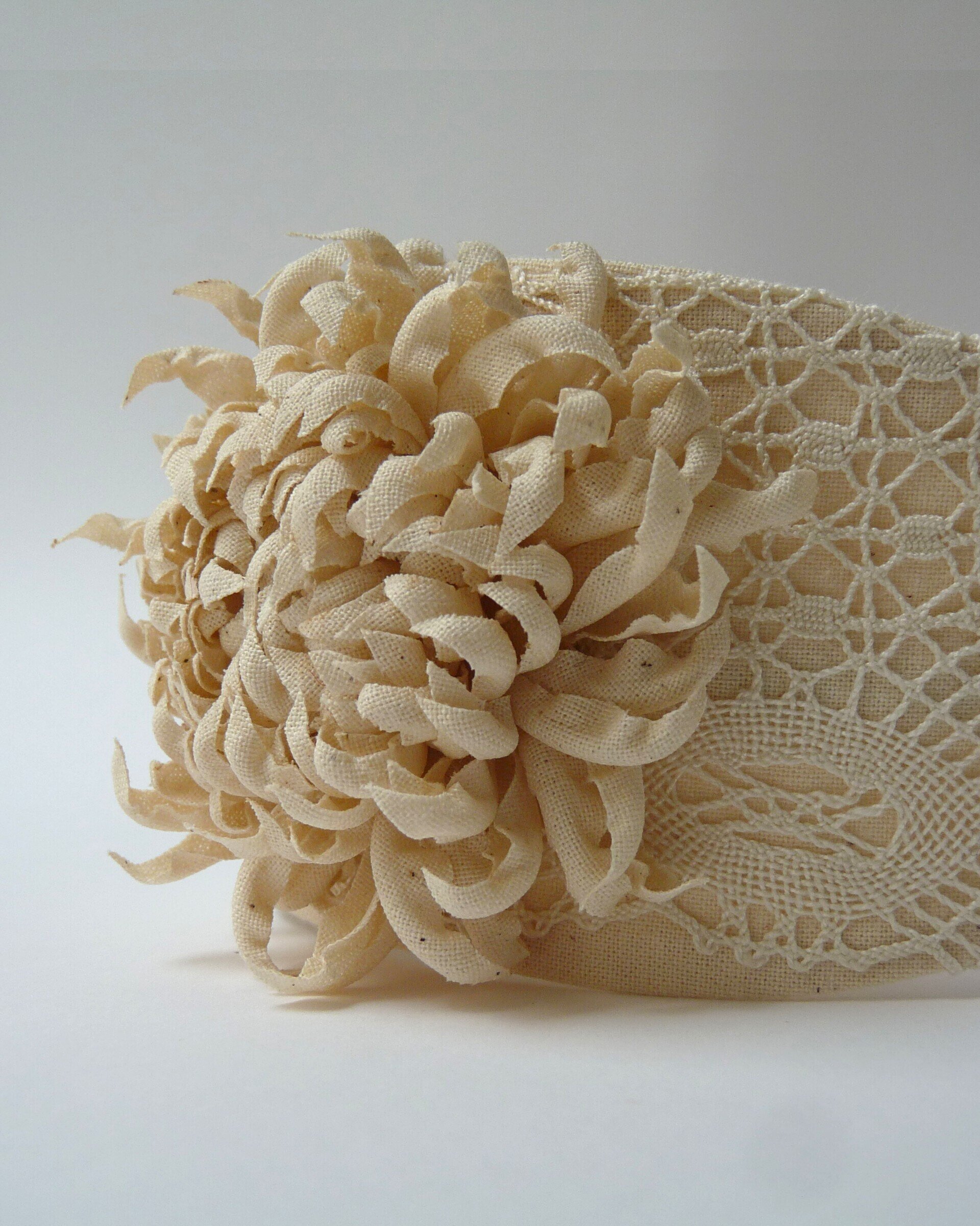 Crisantemo algodón natural · Puntilla - 3